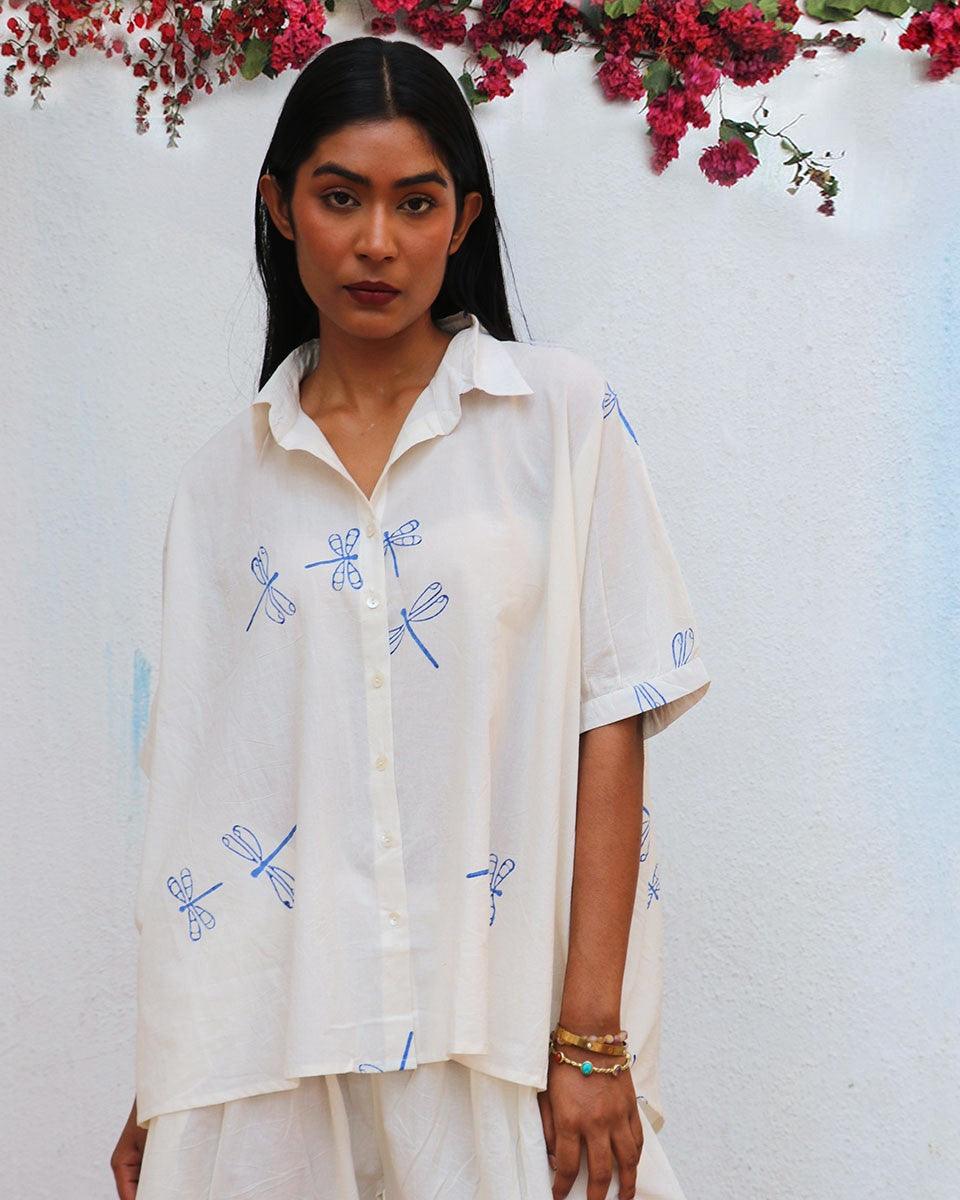 Litha Blockprinted Cotton Shirt - BGVL - Image 5