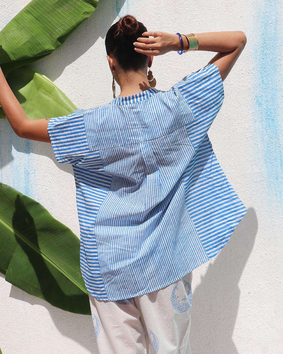 Livianna Handprinted Cotton Top - WITC - Image 7