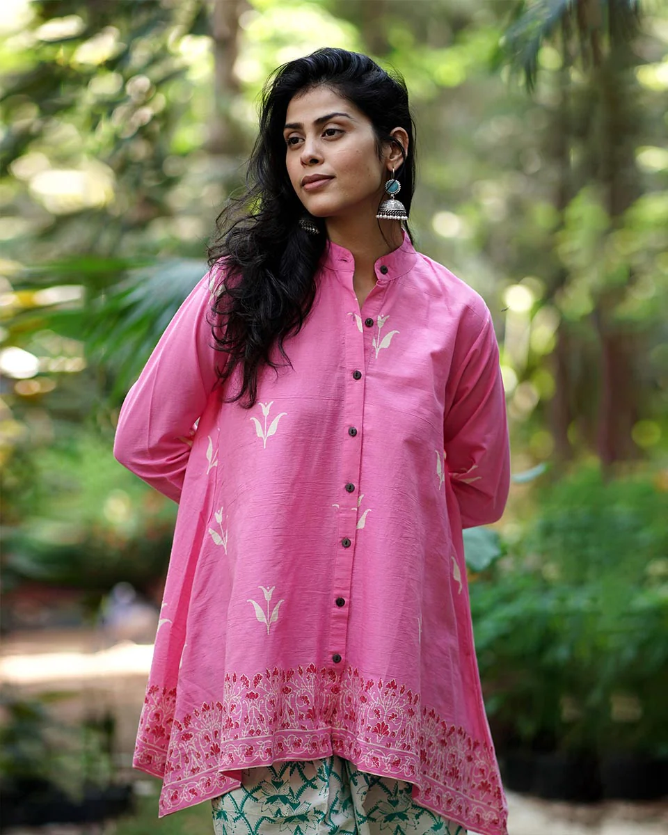 Magnoliaâ€™s Mist Pink Handblock Top - MMG - Image 6