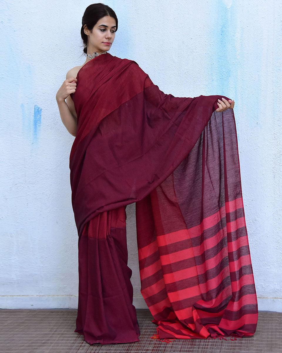 Matilda Handwoven Cotton Saree-Leela - Image 2