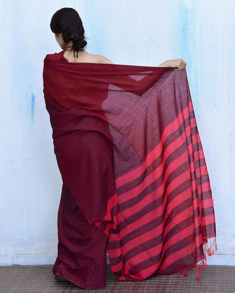 Matilda Handwoven Cotton Saree-Leela - Image 7