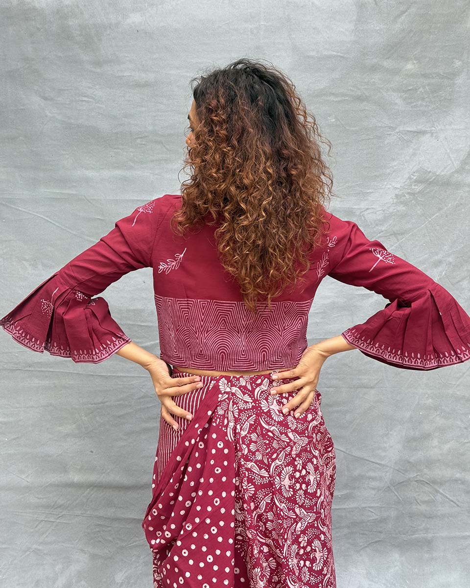 Meadow Blockprinted Cotton Blouse - Image 8