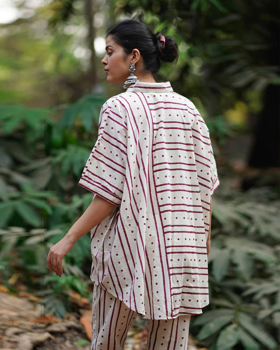 Megha Re Ivory Block Printed Cotton Shirt - WW - Image 6