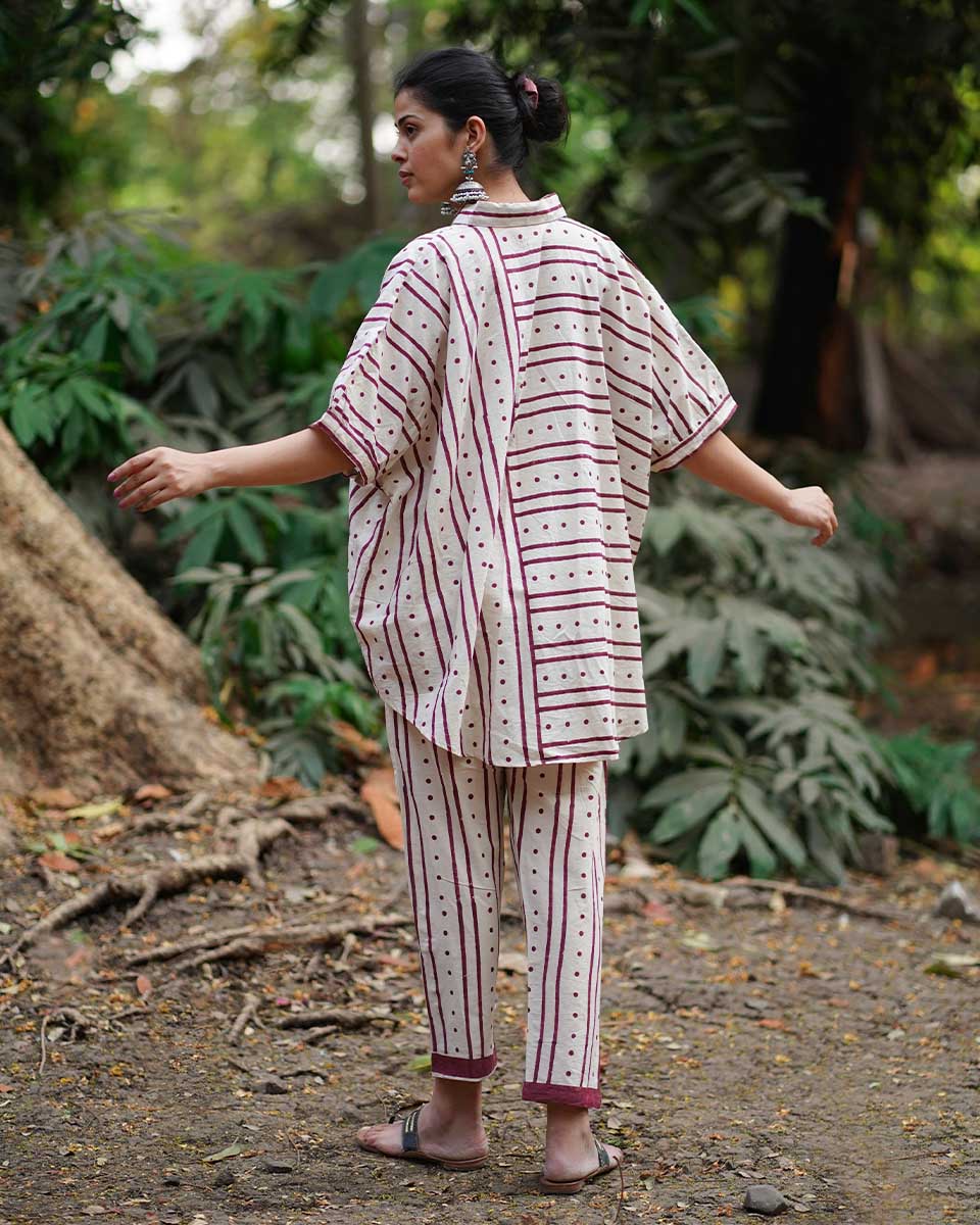 Megha Re Ivory Block Printed Cotton Shirt - WW - Image 8