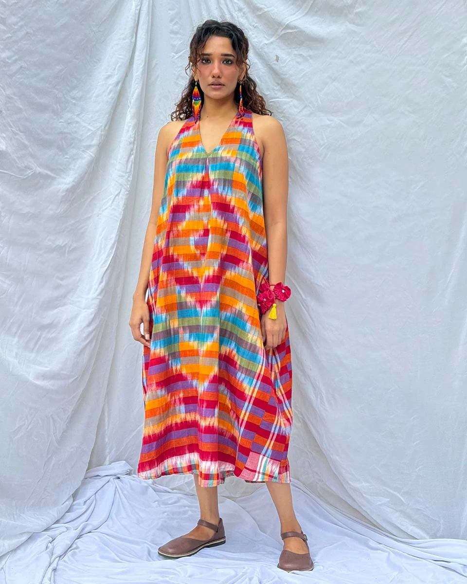 Meghmallar Gamcha Cotton Dress - GMC - Image 2