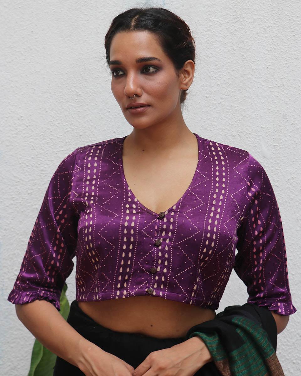 Miraaj Mashru Silk Blouse - Image 2