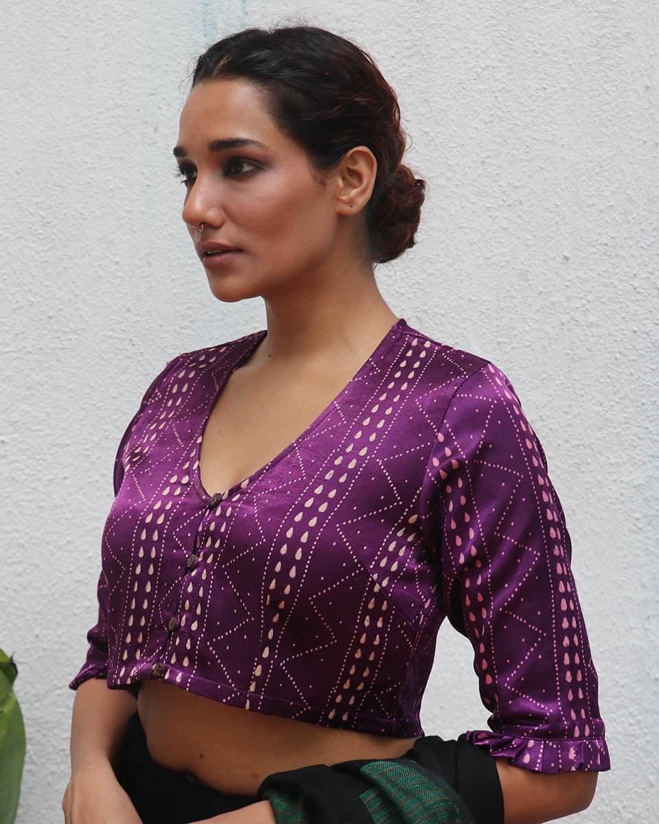 Miraaj Mashru Silk Blouse - Image 4