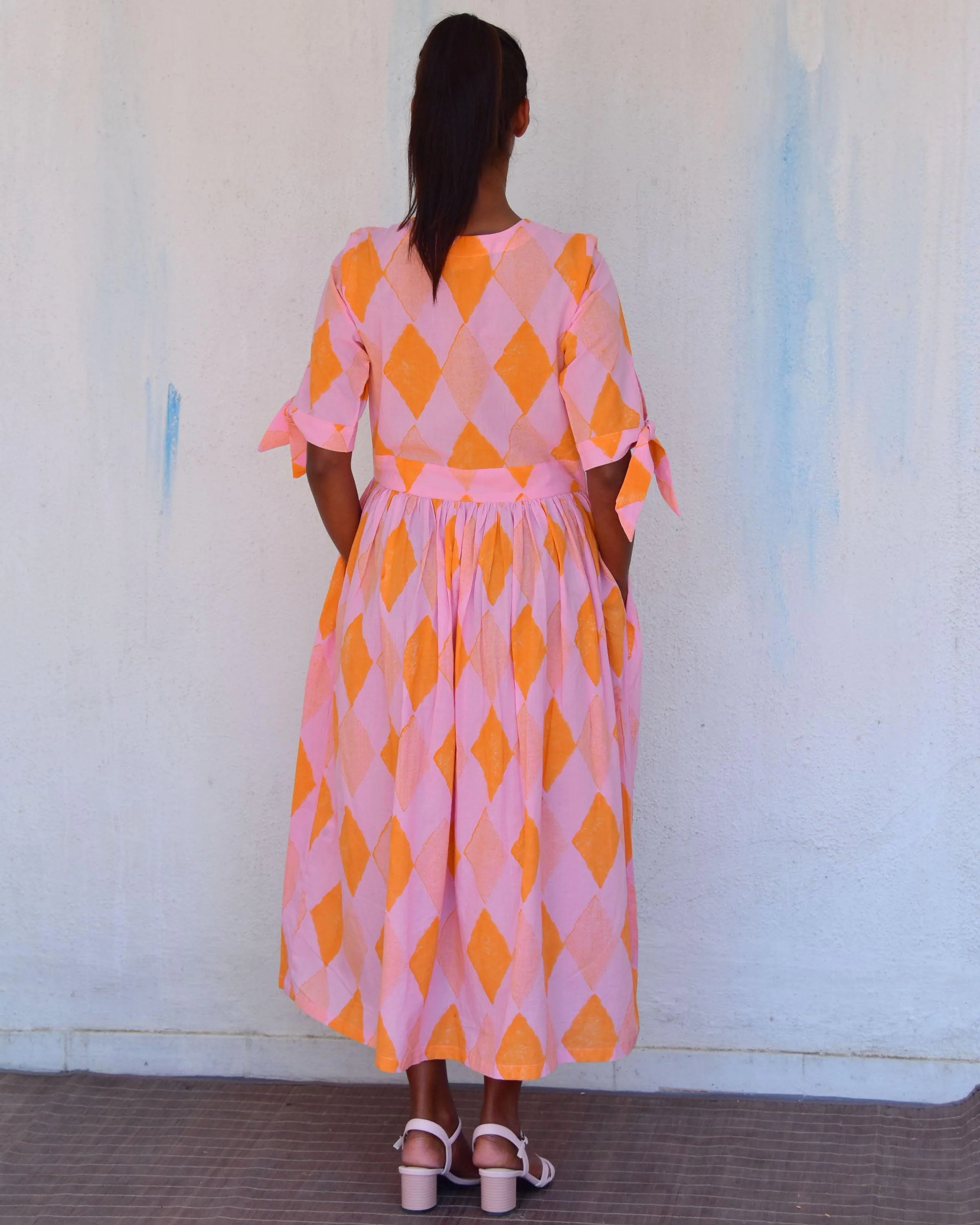 Miranda Handblockprinted Cotton Dress-Sor - Image 7