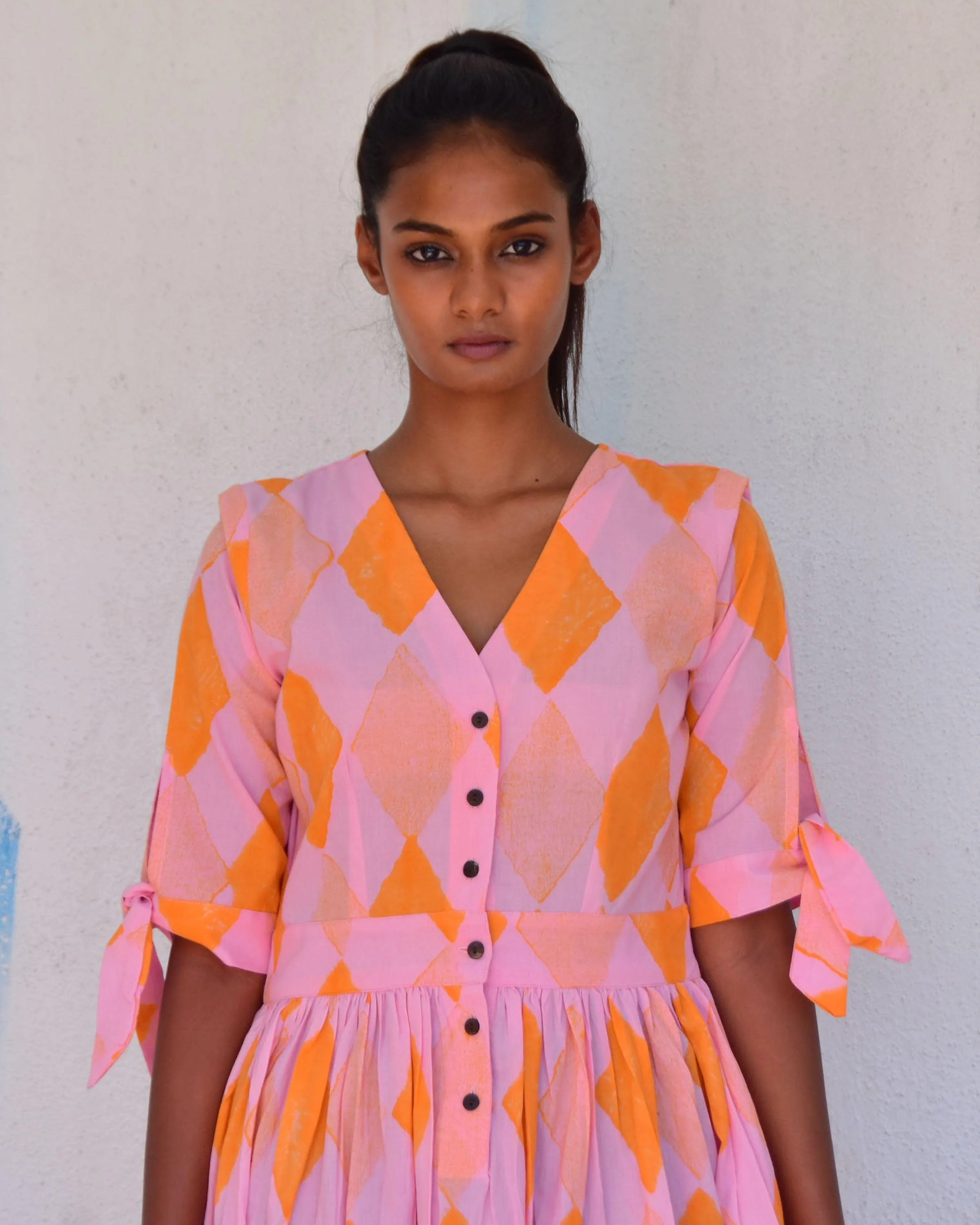 Miranda Handblockprinted Cotton Dress-Sor - Image 8