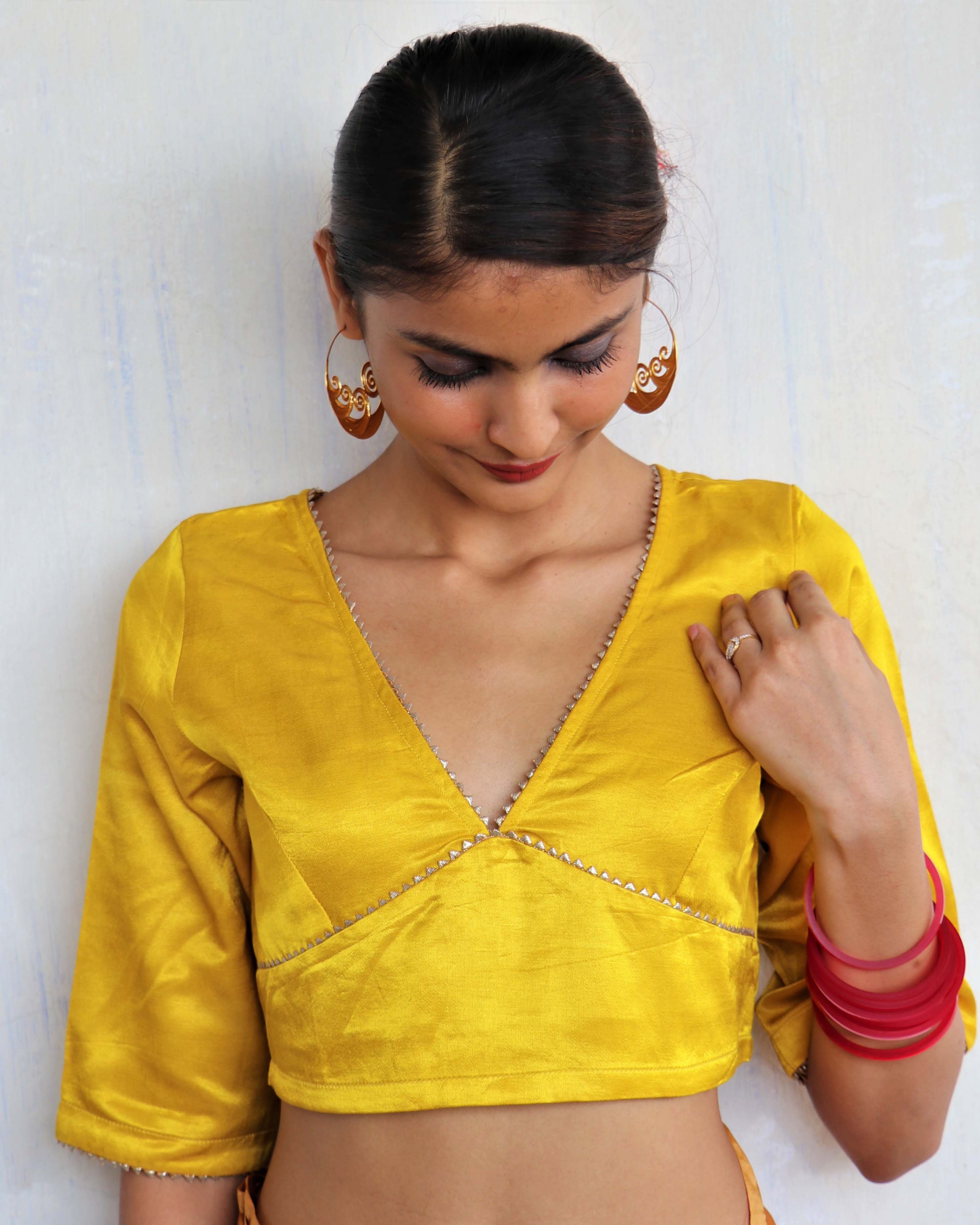 Mudita Mashru Silk Blouse- Roshni - Image 2