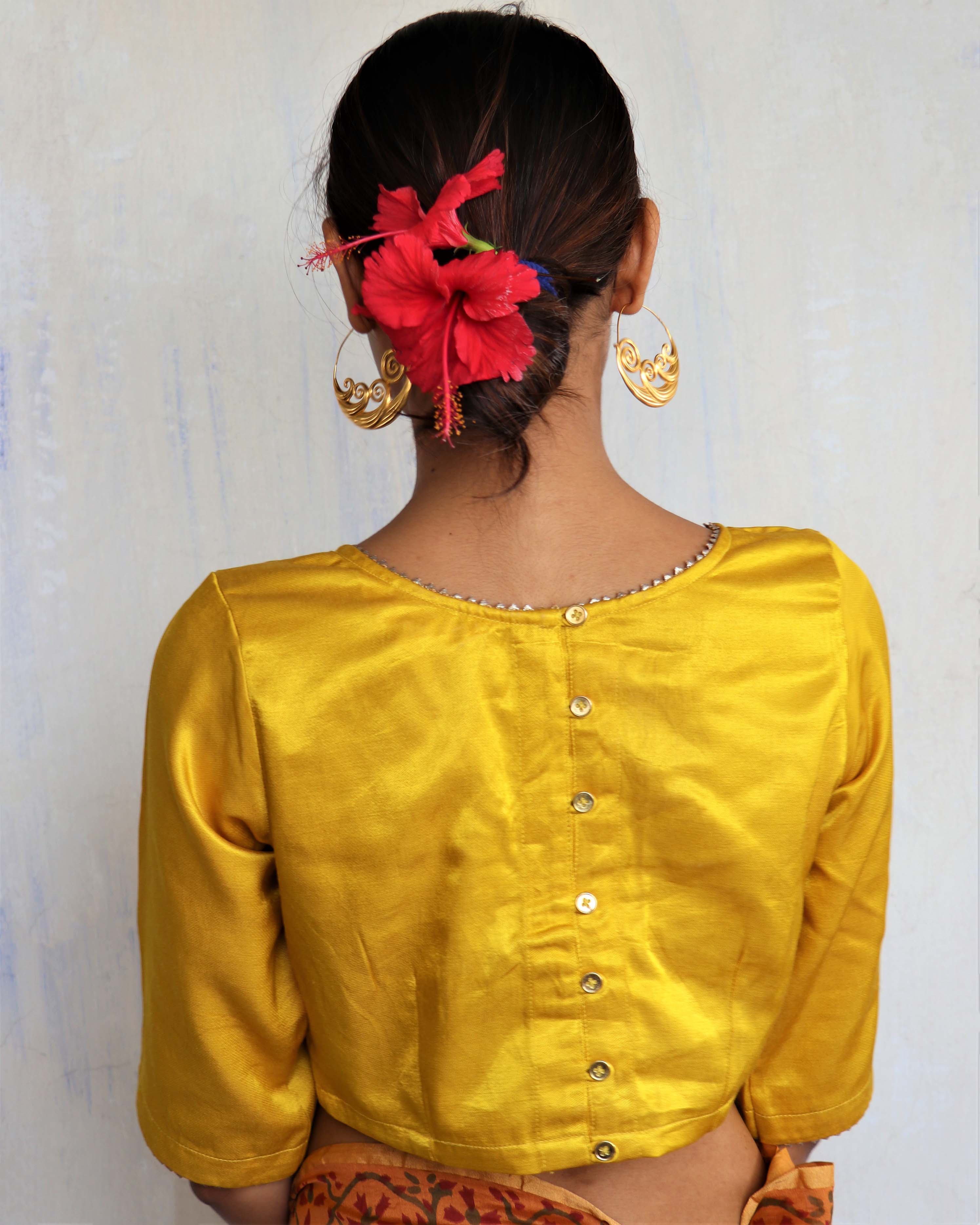 Mudita Mashru Silk Blouse- Roshni - Image 5