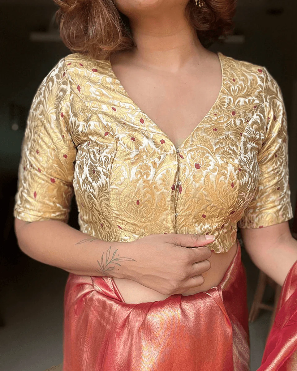 Mugdha Khimkab Brocade Blouse - Nargiz - Image 6