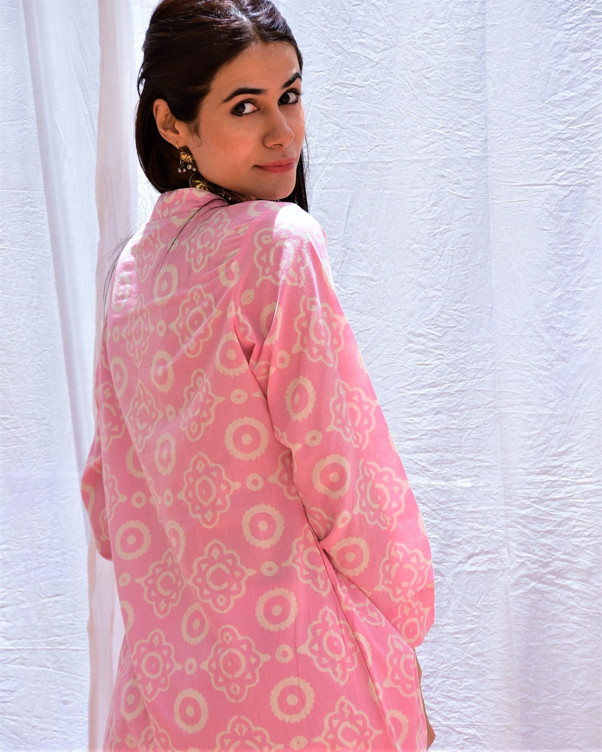 Nazneen Handblockprinted Cotton Kurta Set Of 2-Sor - Image 4