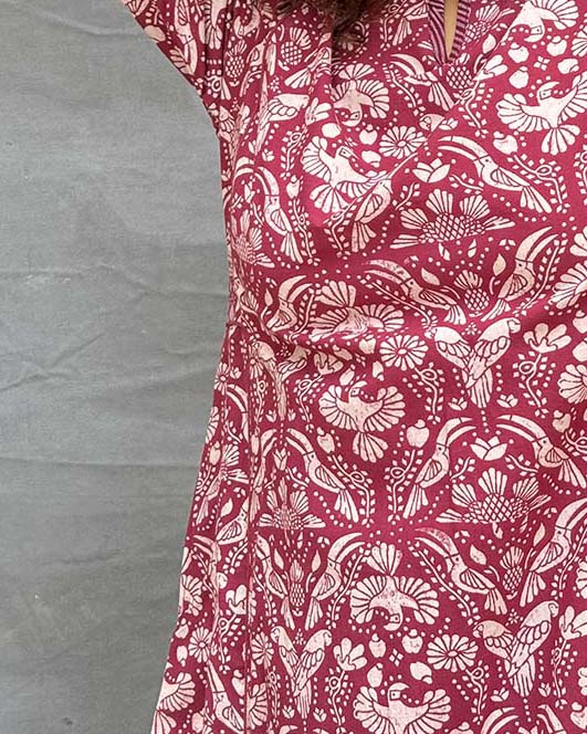 Night’s Sigh Block printed Cotton Kurti - Image 5