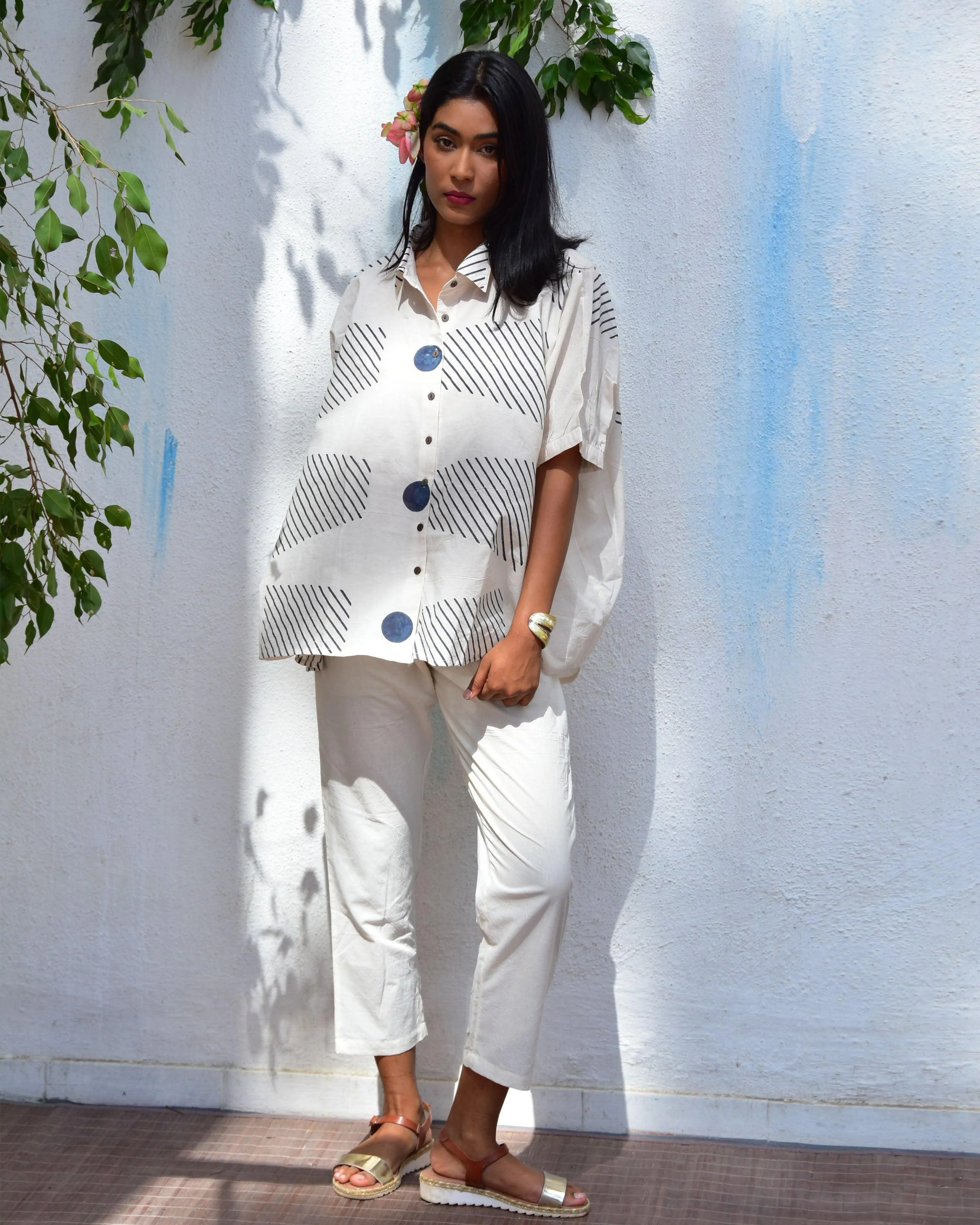 Opulent Whispers Handblockprinted Cotton Top - Vnmn - Image 6