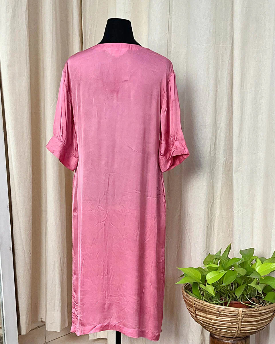 Pink Modal Silk Dress - Love Despite - Image 3