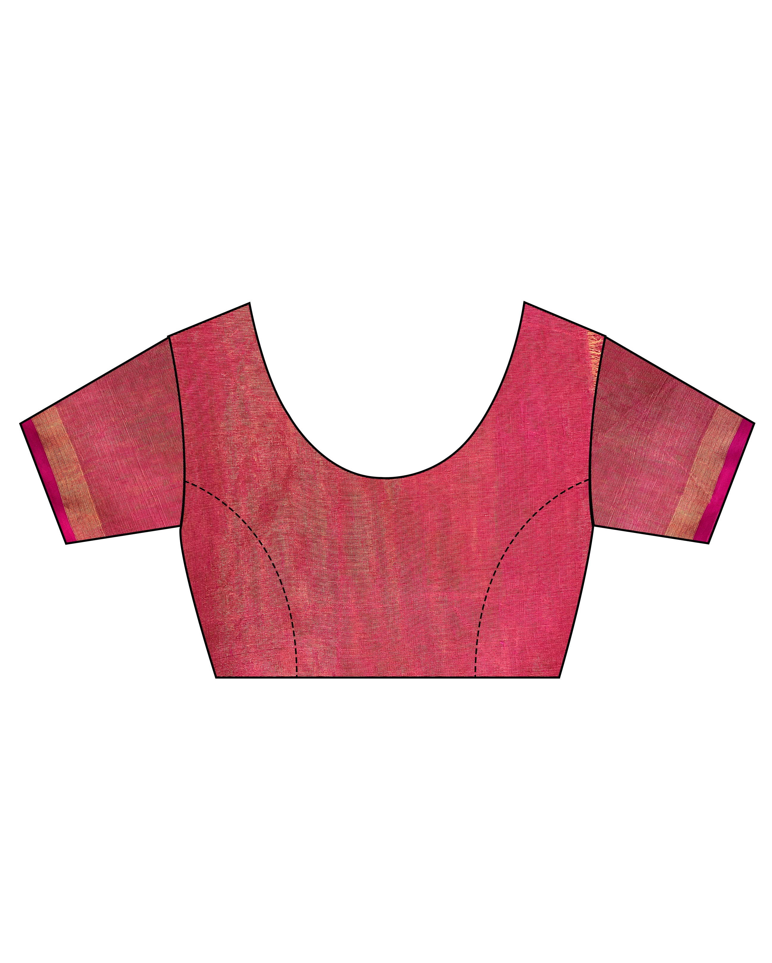 Eliana Handwoven Linen Saree-Melting Moon - Image 8