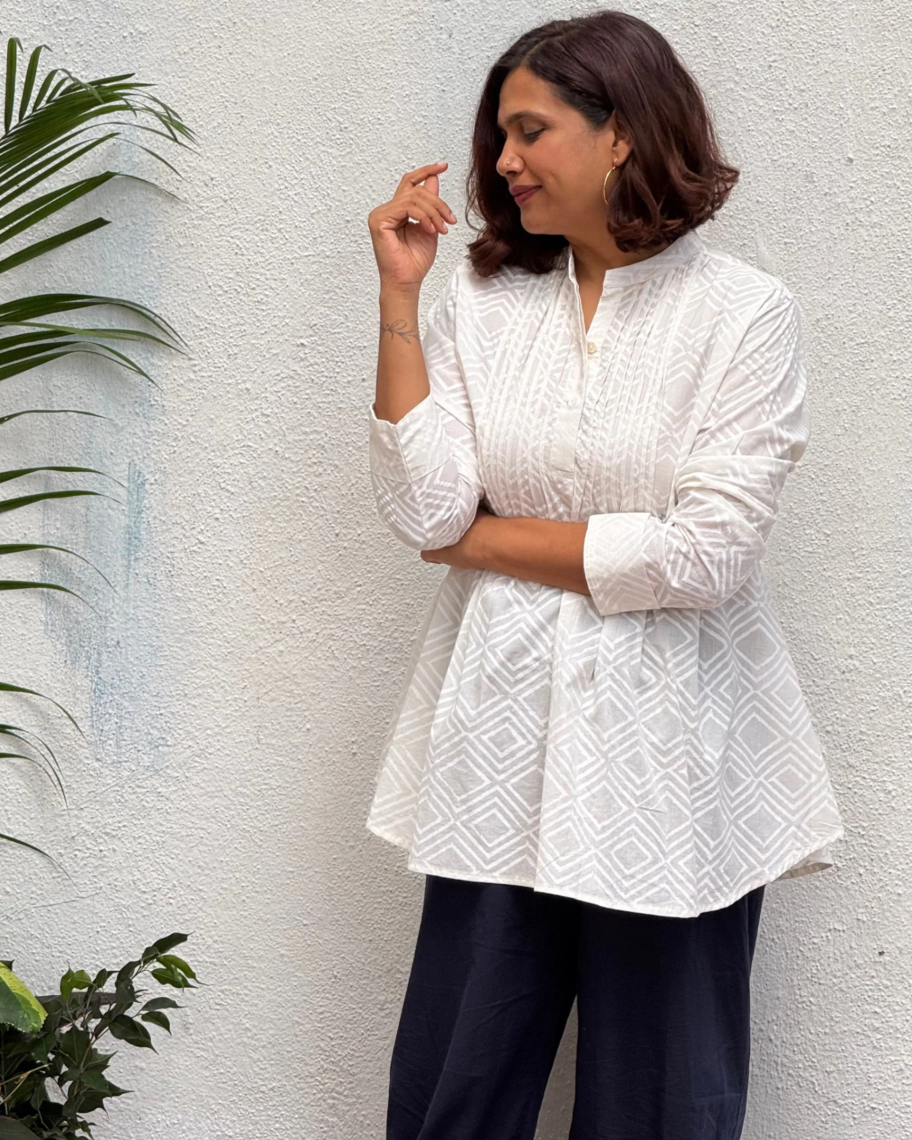 Piyali Block Printed Cotton Kurti - Image 6