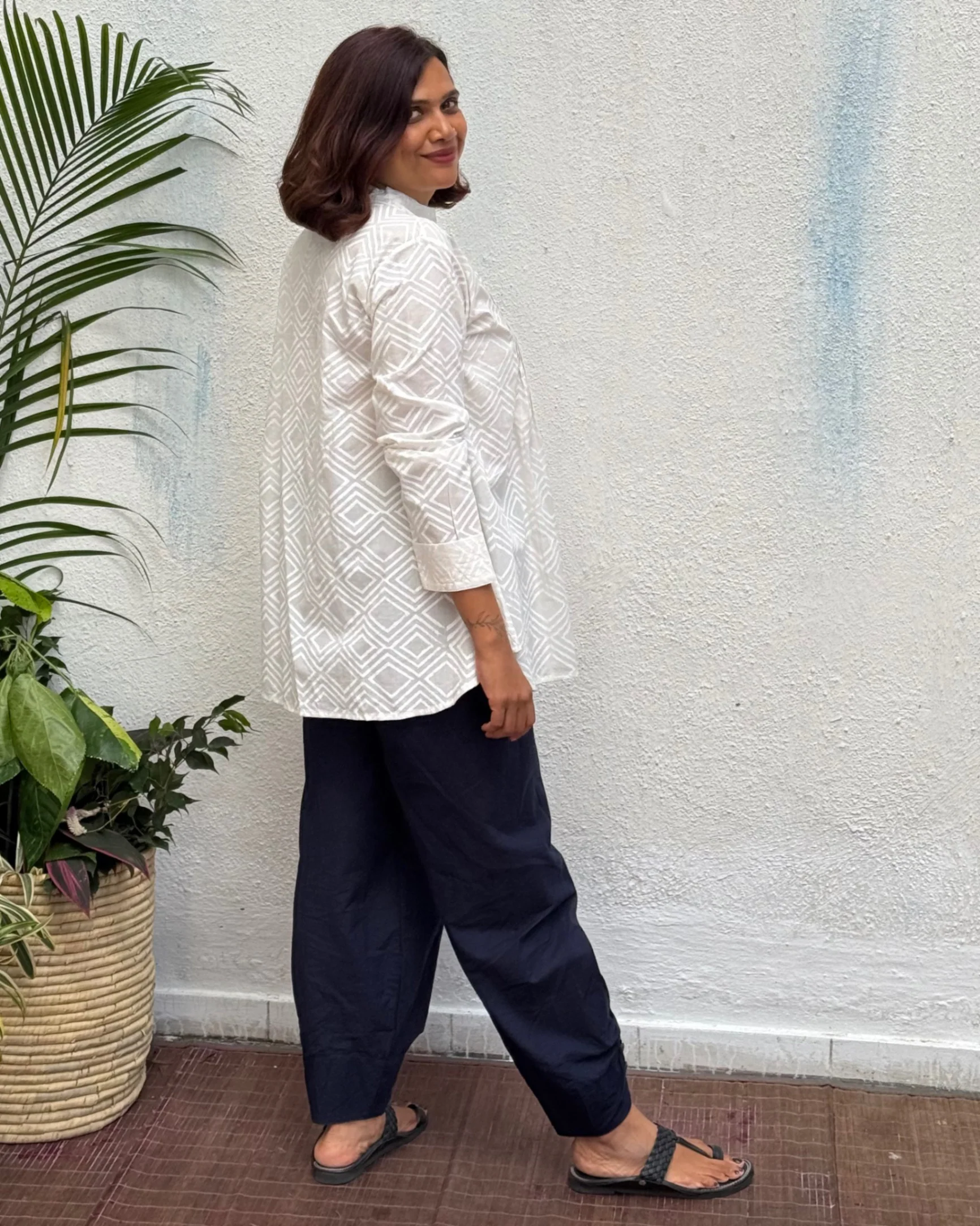 Piyali Block Printed Cotton Kurti - Image 8