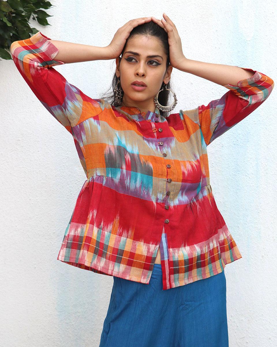 Rinaaz Gamcha Cotton Top - Image 2