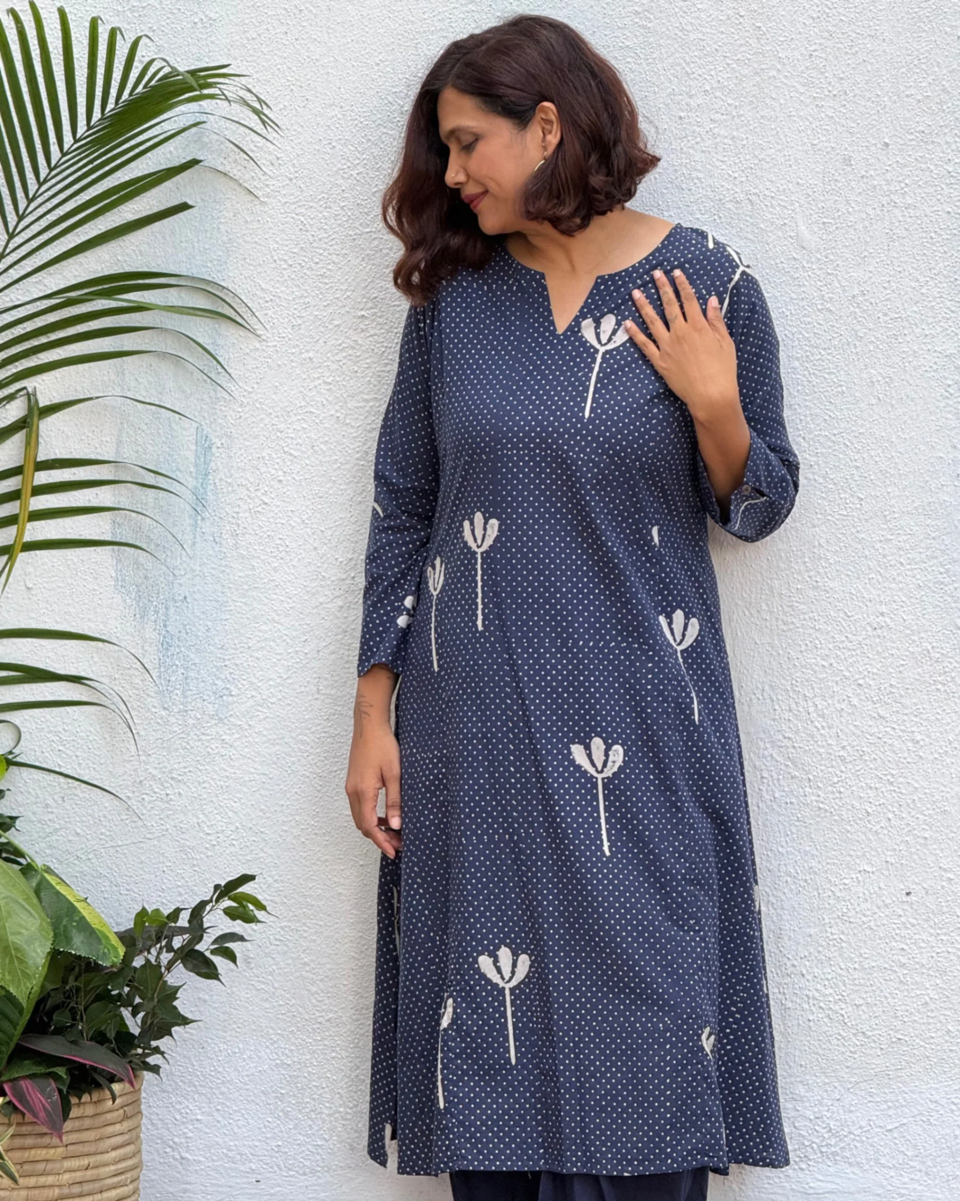 Roma Block Printed Cotton Kurti - Image 7