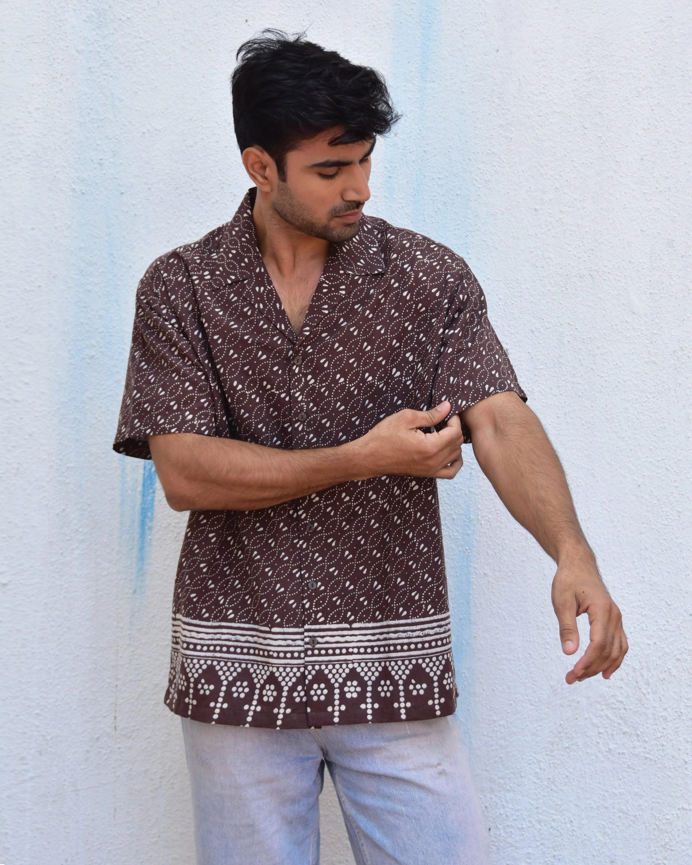Rustic Rhapsody Handblockprinted Pure Cotton Shirt - Image 4