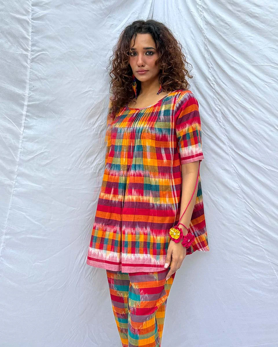 Saanjh Gamcha Cotton Top - GMC - Image 2
