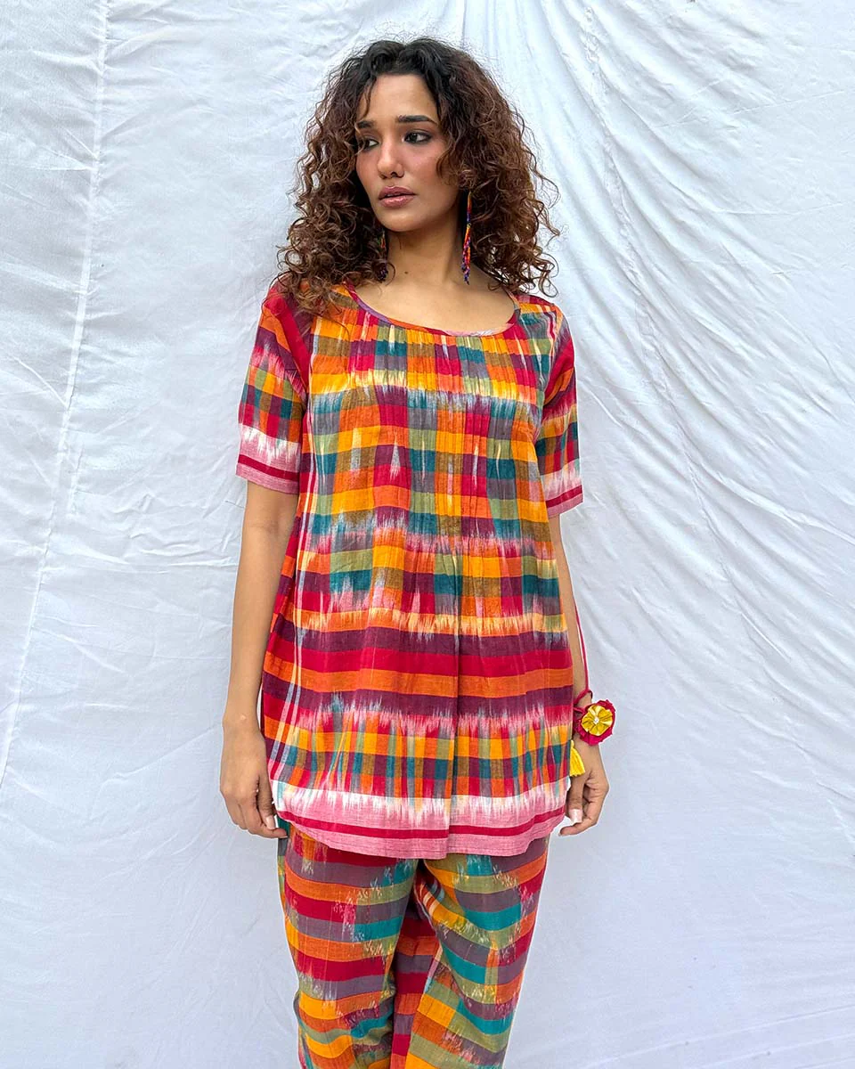 Saanjh Gamcha Cotton Top - GMC - Image 5