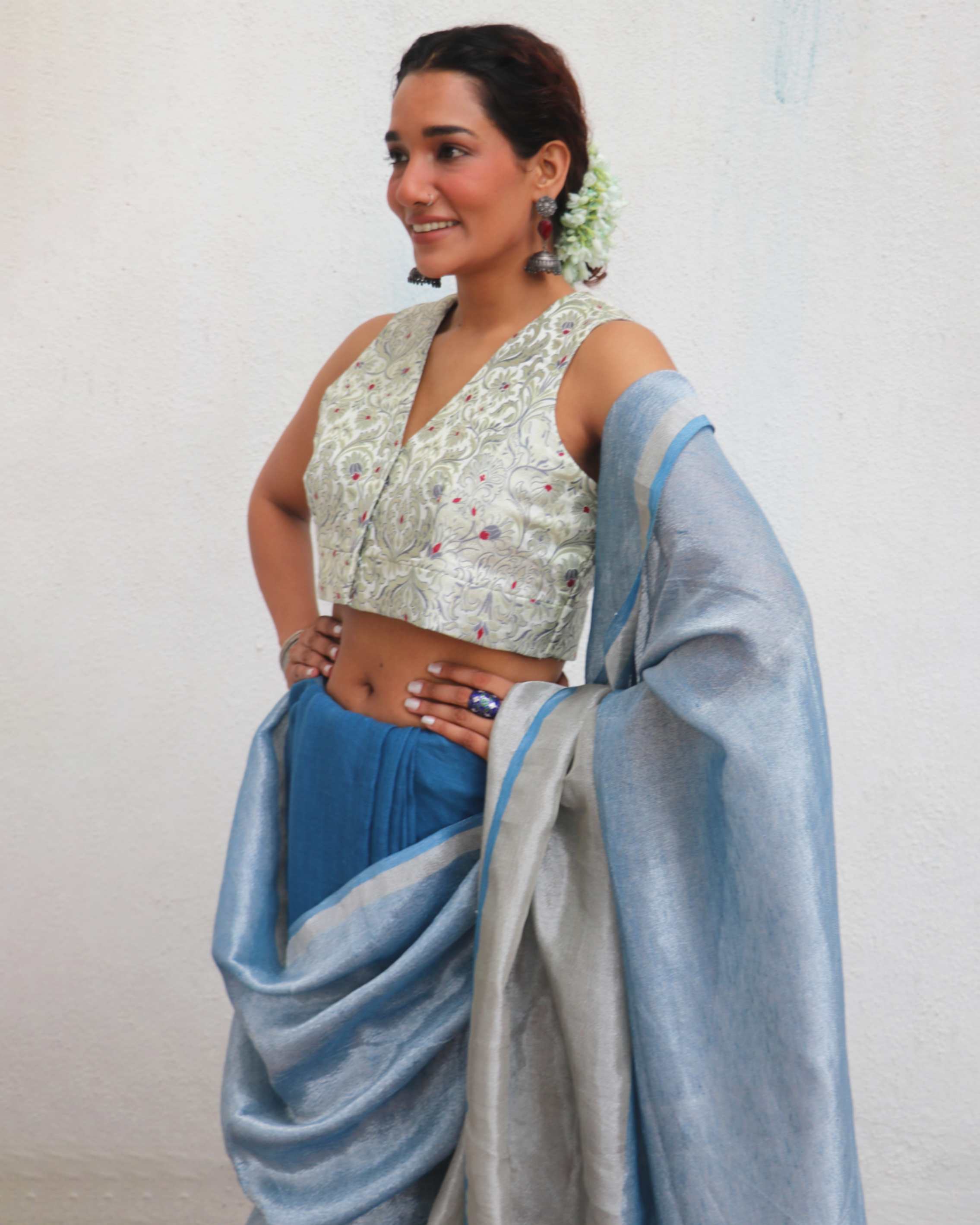 Sanjoli Brocade Blouse - Jheel - Image 2