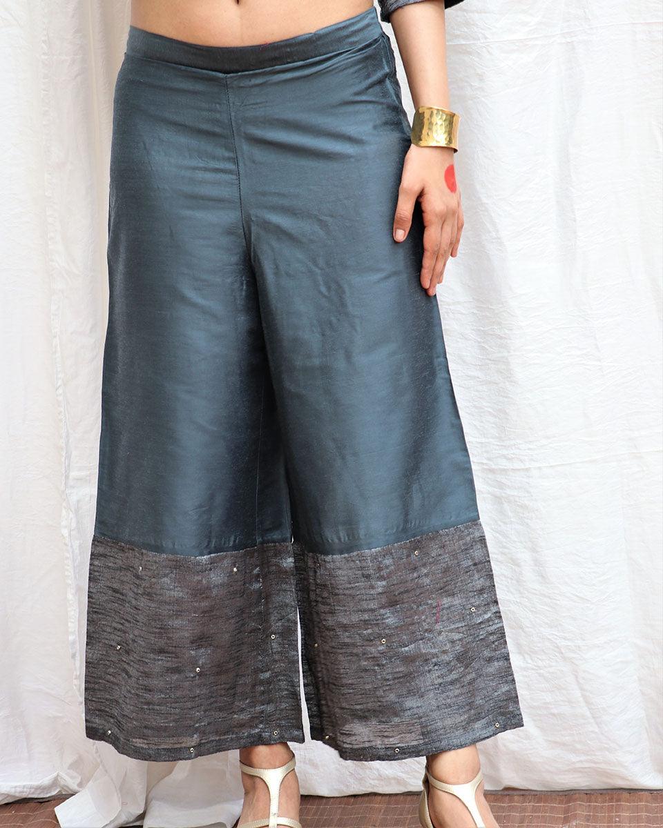 Shyamali Handwoven Cotton Zari Kurta Set - Zari - Image 7
