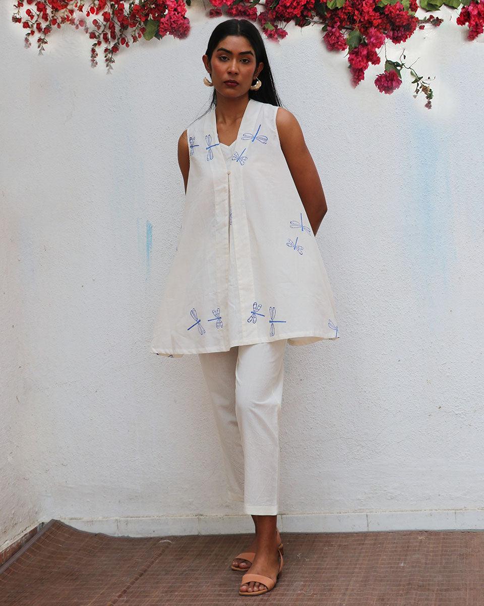 Soha Blockprinted Cotton Top - BGVL - Image 4