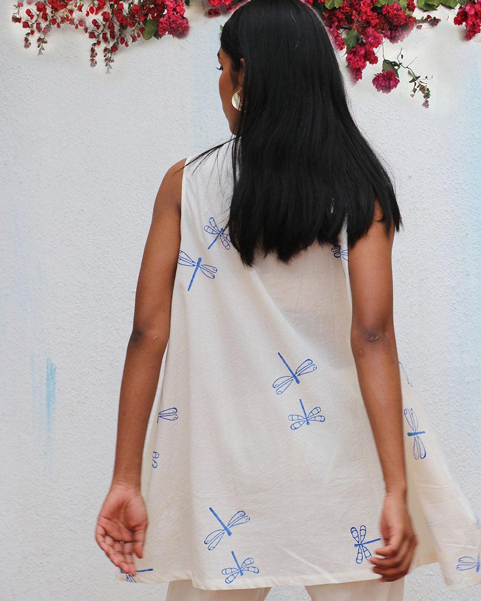 Soha Blockprinted Cotton Top - BGVL - Image 6