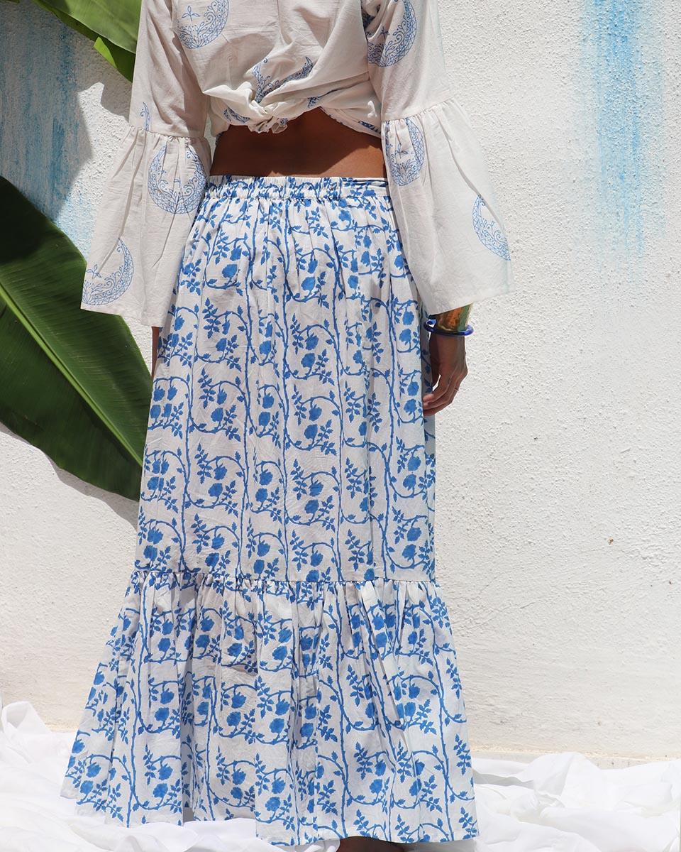 Stella Handprinted Cotton Skirt - WITC - Image 5