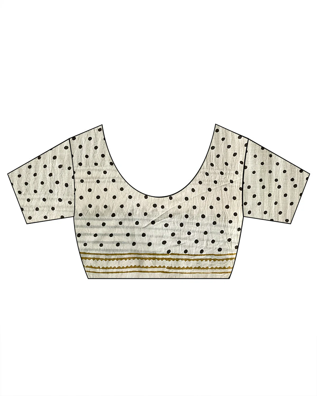 Surmayi Shaam Ivory Hand Block Printed Cotton Saree - WW - Image 11