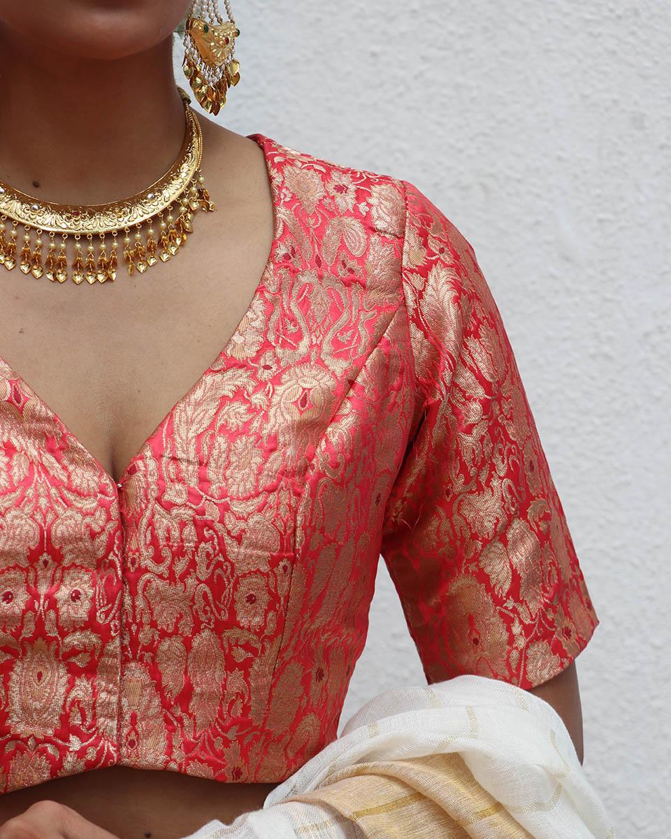 Tarini Brocade Blouse - Onam - Image 4