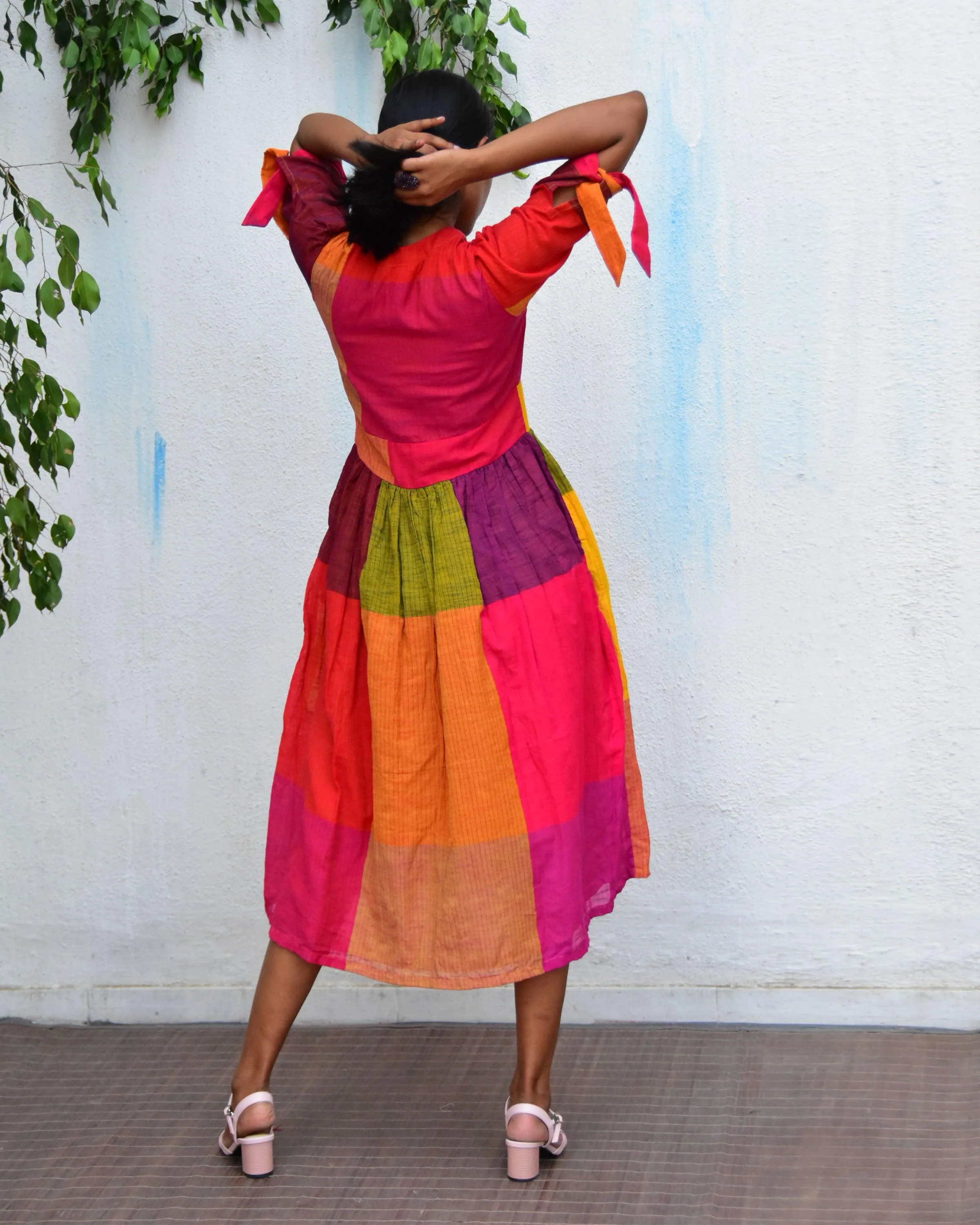 Technicolor Handwoven Cotton Dress - Rc - Image 6