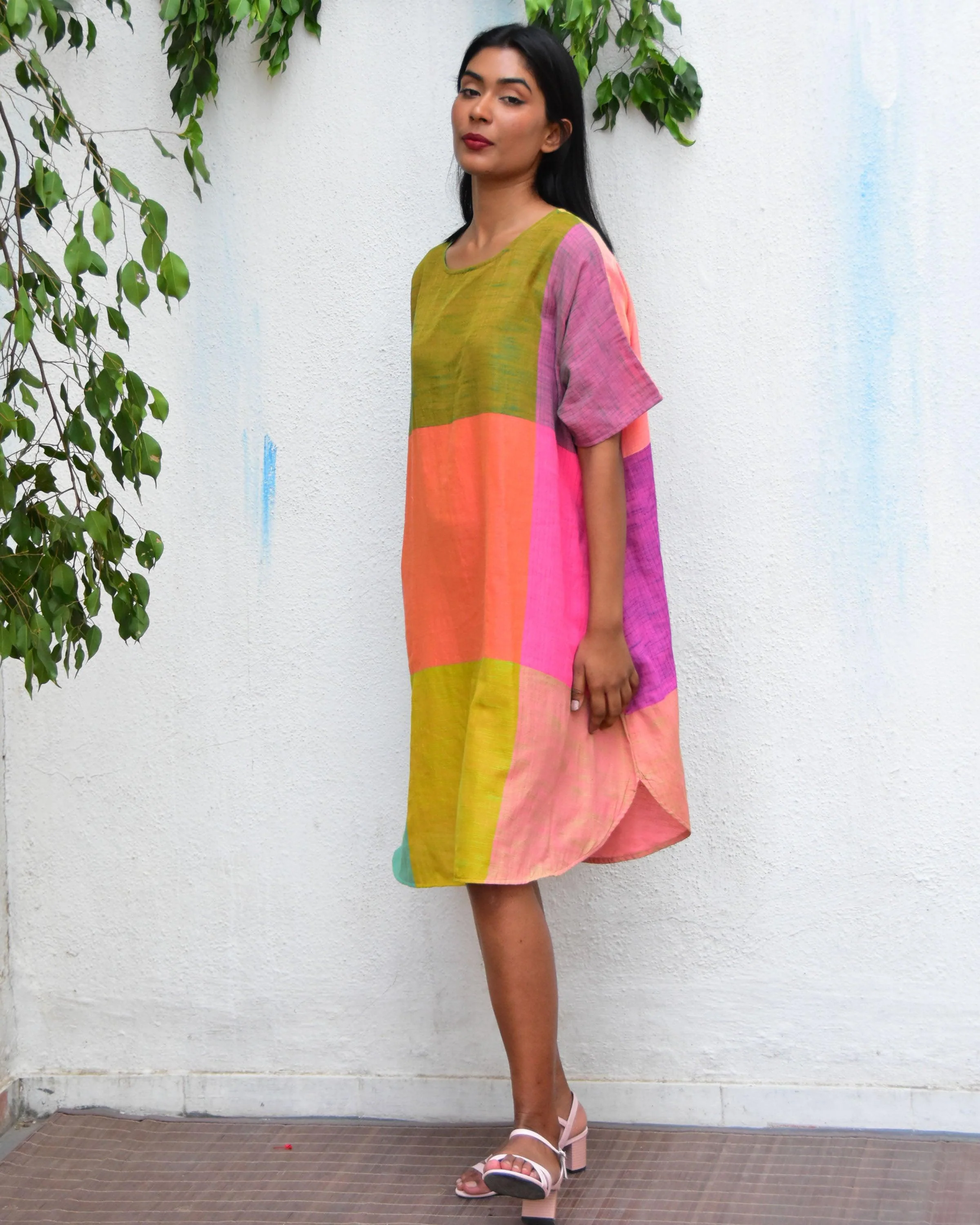 Tropical Tides Freesize Handwoven Cotton Dress - Rc - Image 10