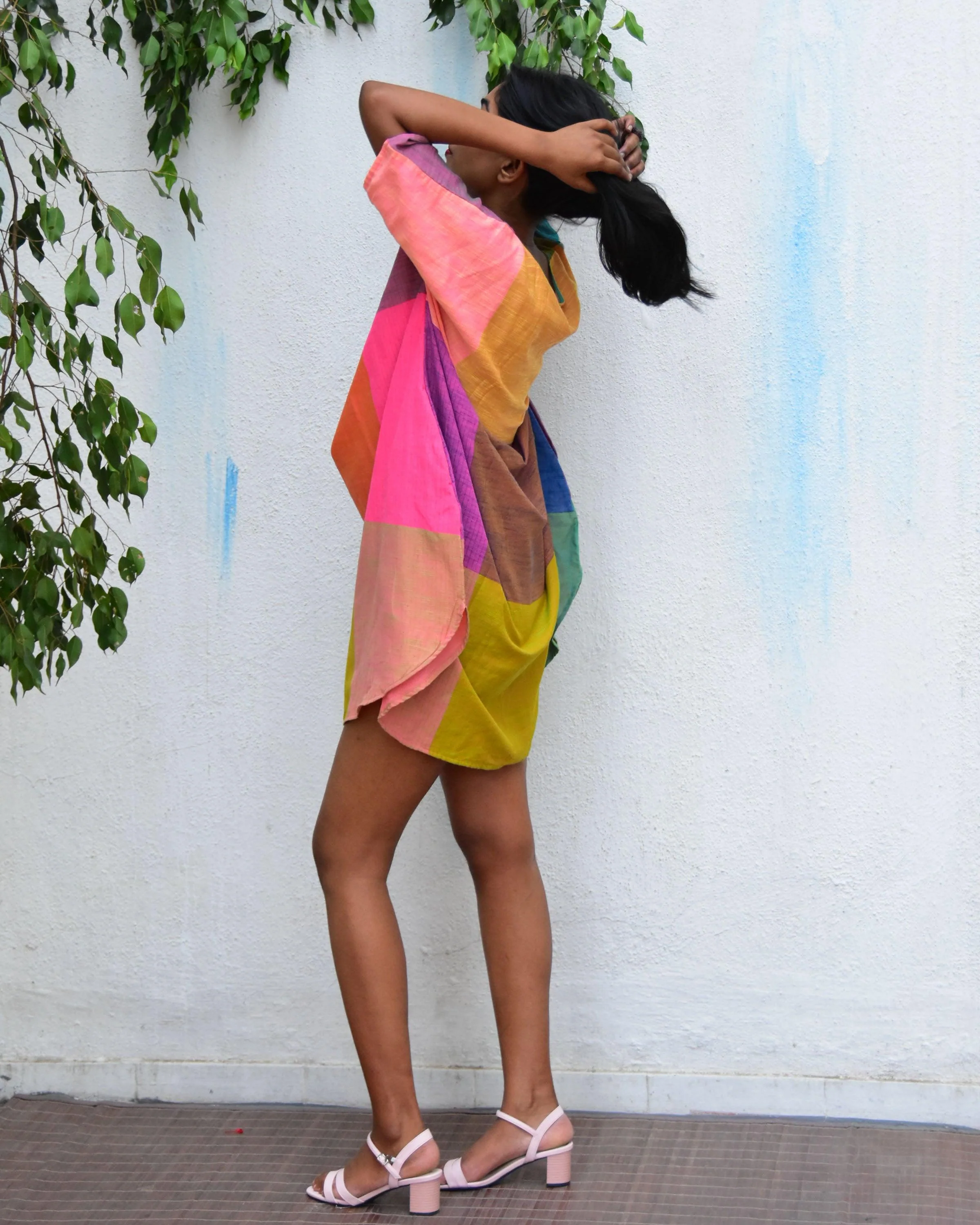 Tropical Tides Freesize Handwoven Cotton Dress - Rc - Image 7