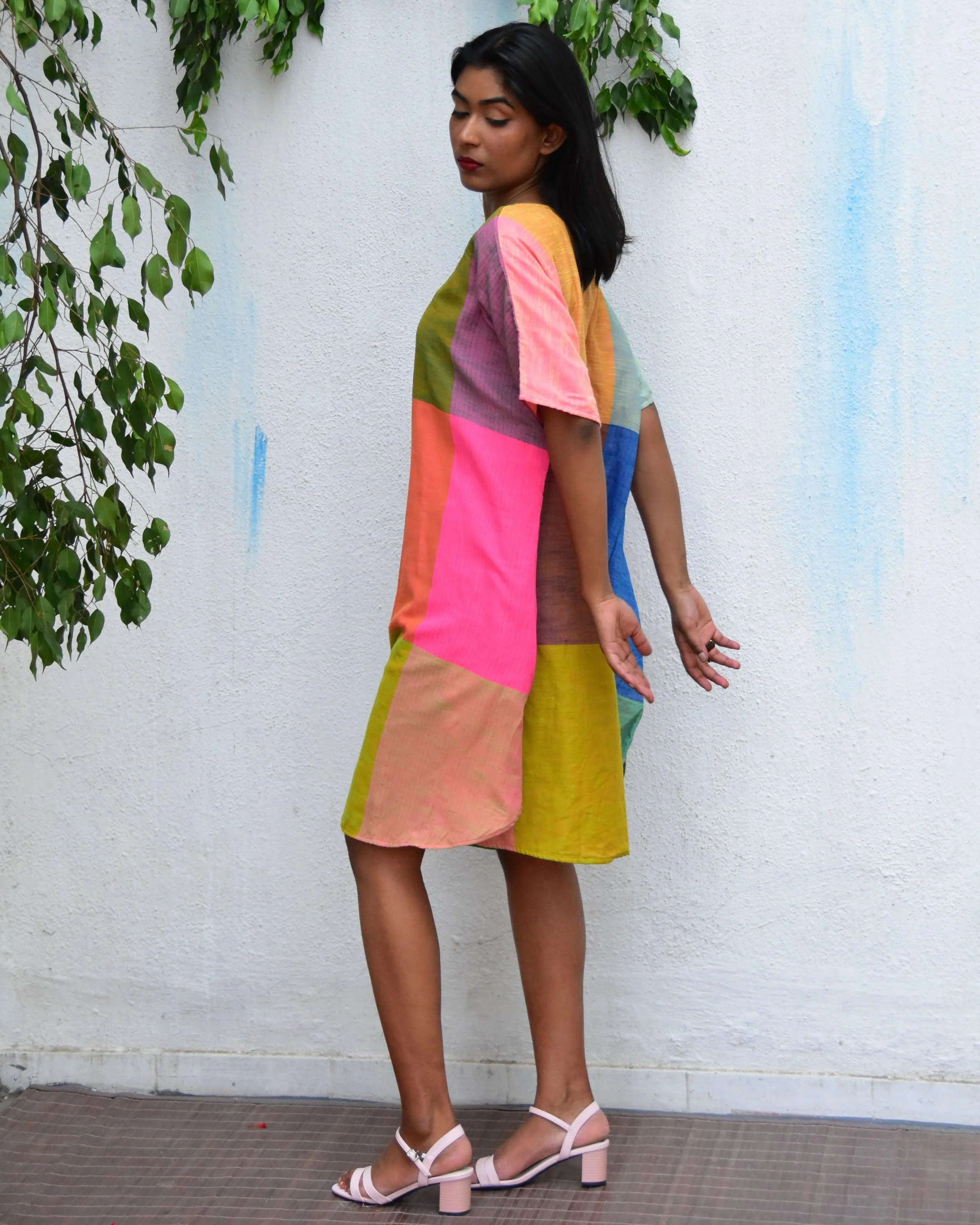 Tropical Tides Freesize Handwoven Cotton Dress - Rc - Image 8