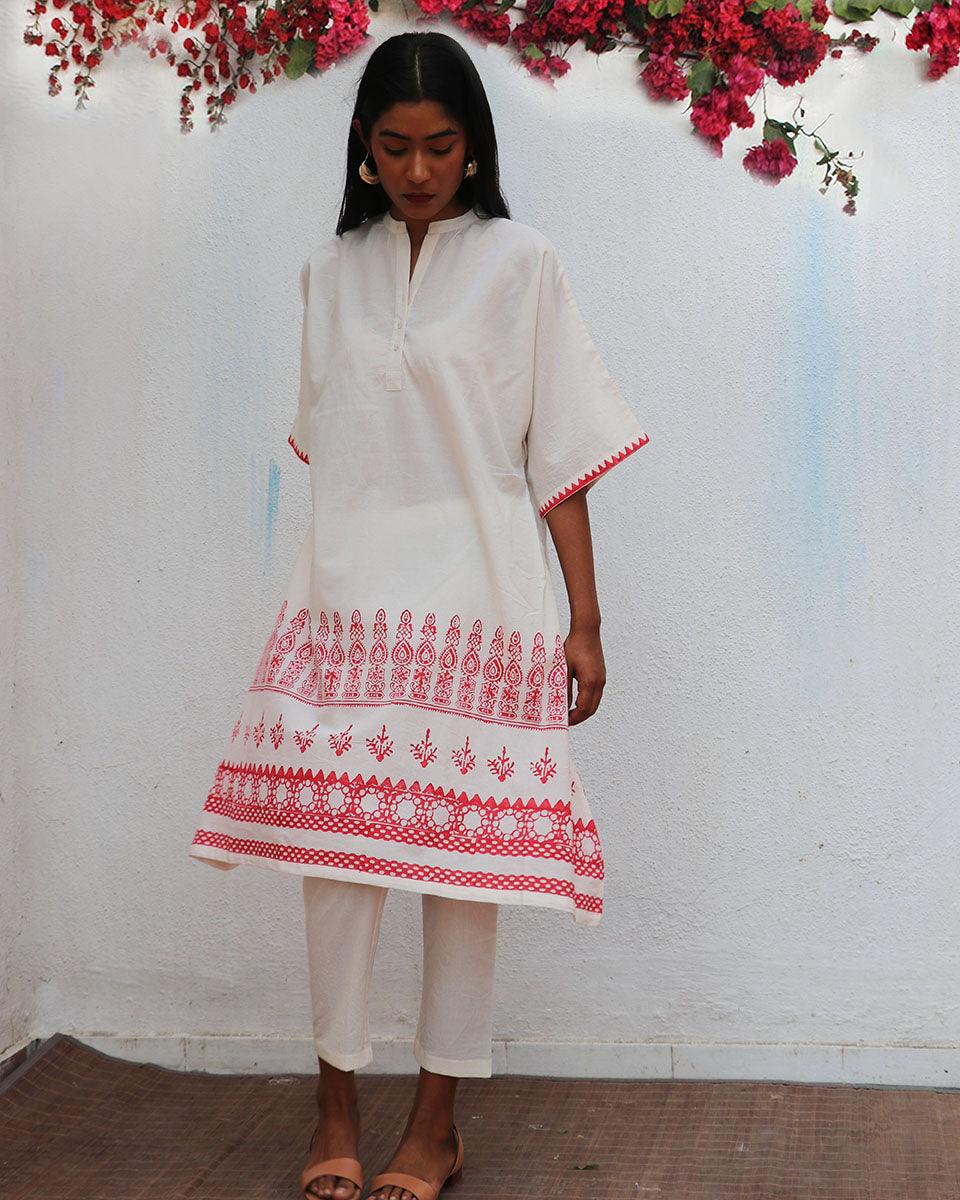 Vanalika Block printed Cotton Kurta Set - BGVL - Image 6