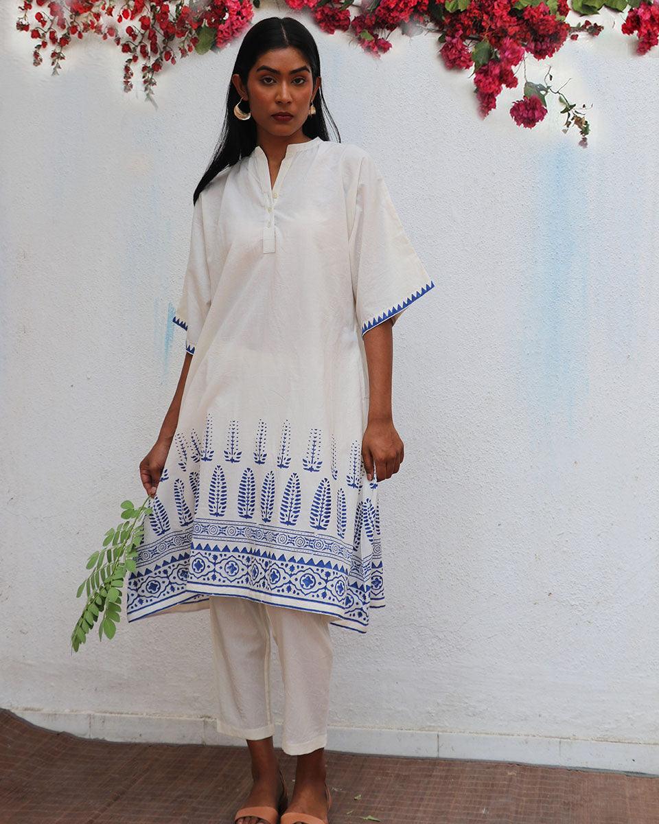 Vasara Blockprinted Cotton Kurta Set - BGVL