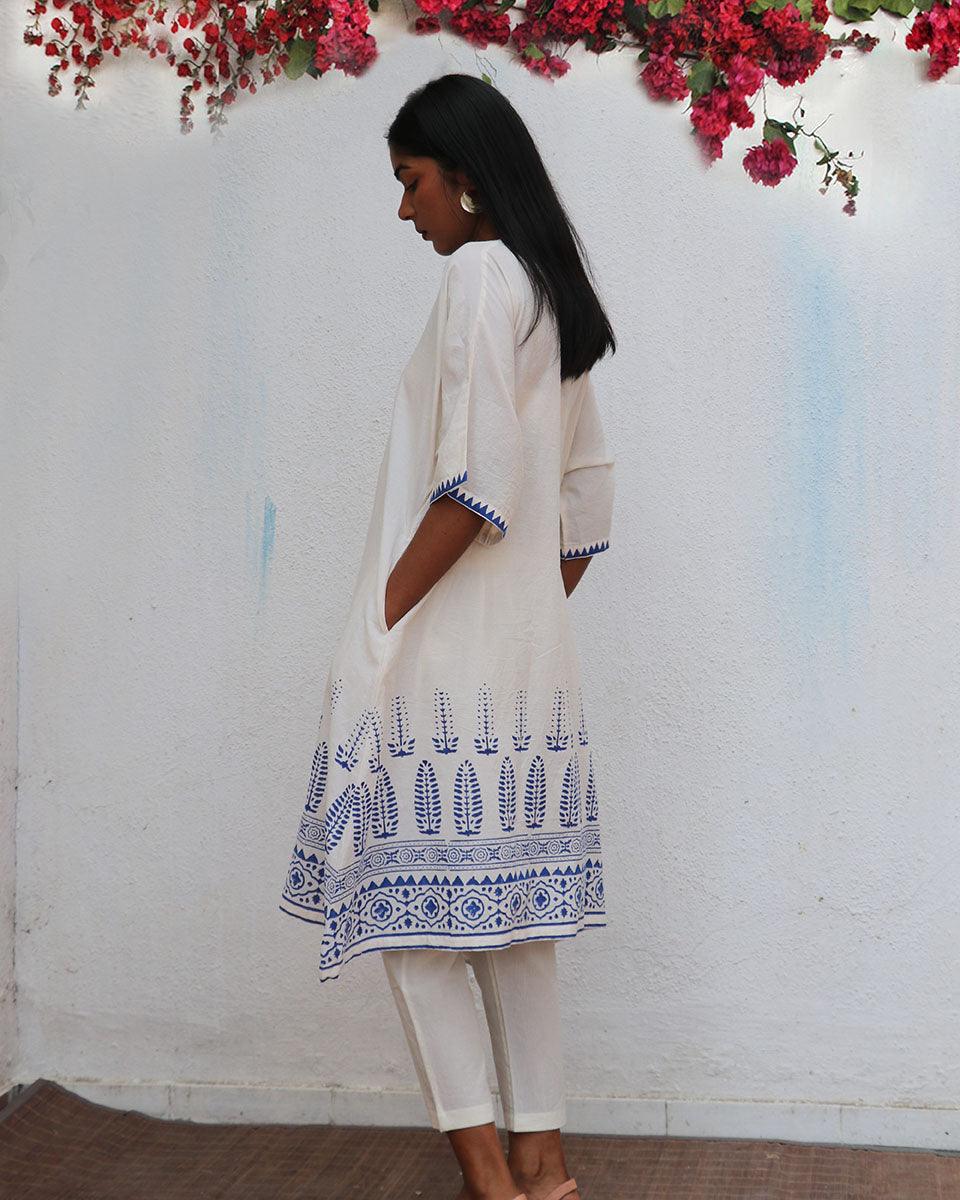 Vasara Blockprinted Cotton Kurta Set - BGVL - Image 4