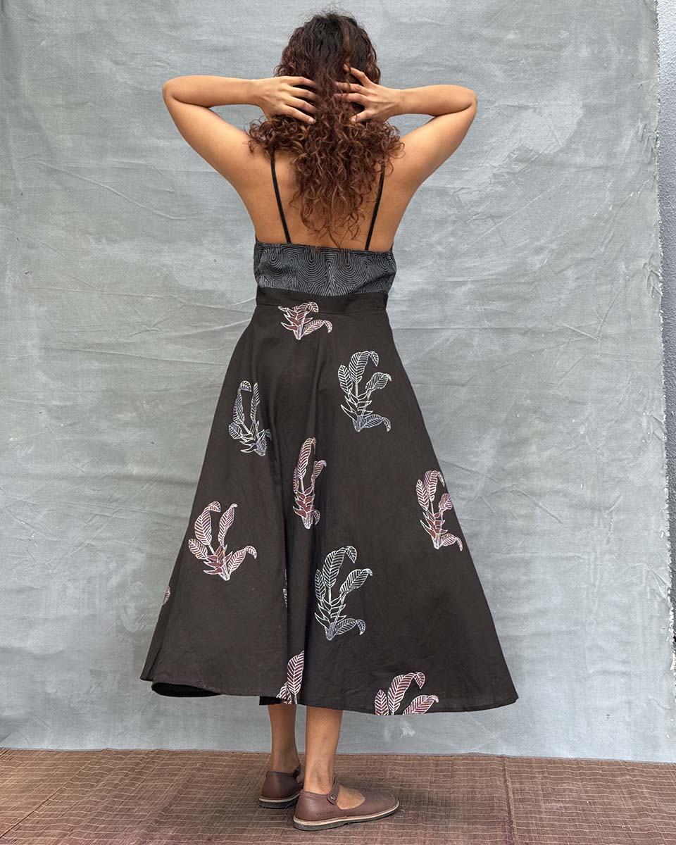 Wildflower Whispers Block printed Cotton Dress - Image 13