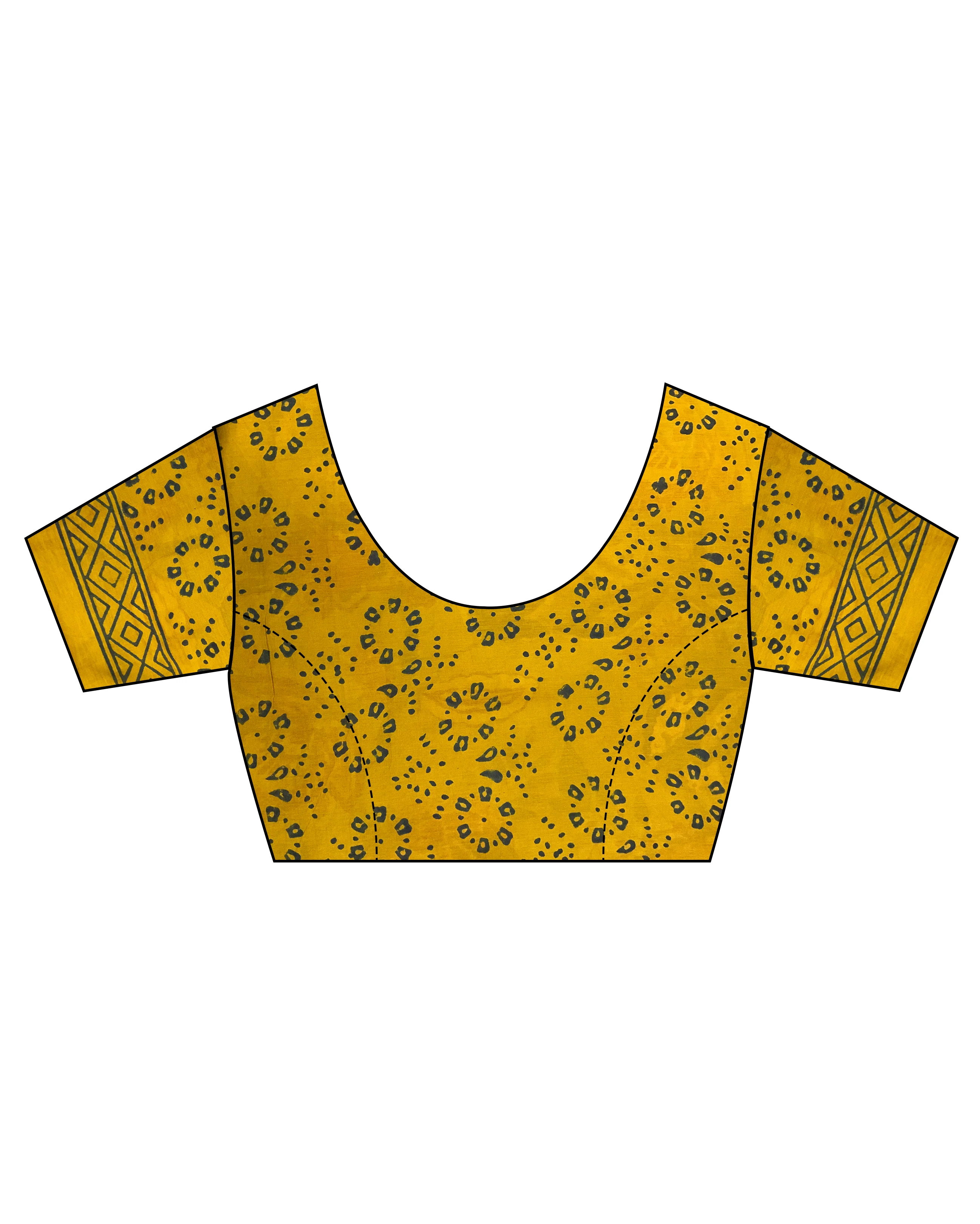 Kimana Handblockprinted Cotton Saree - Butterfly Girls - Image 9