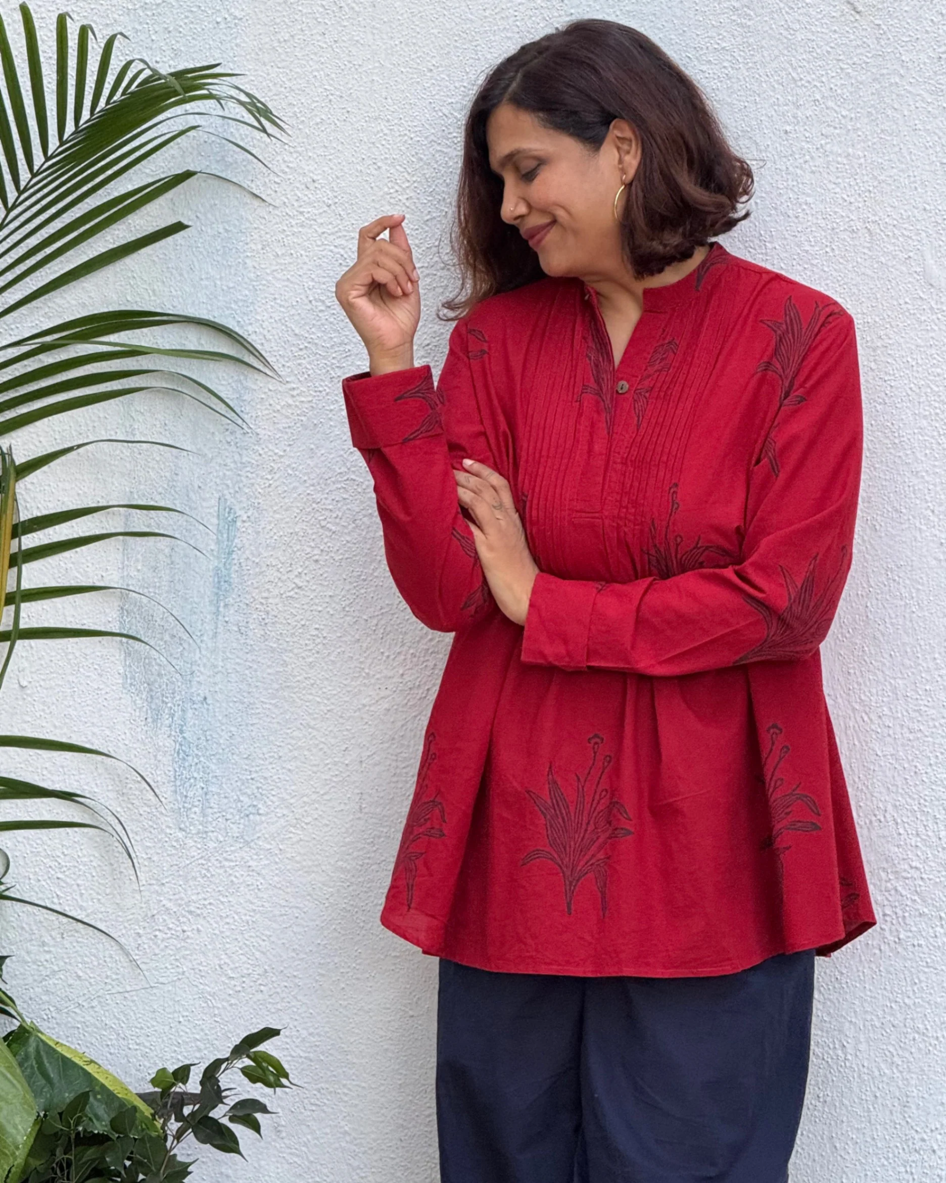 Zebaish Block Printed Cotton Kurti - Image 2