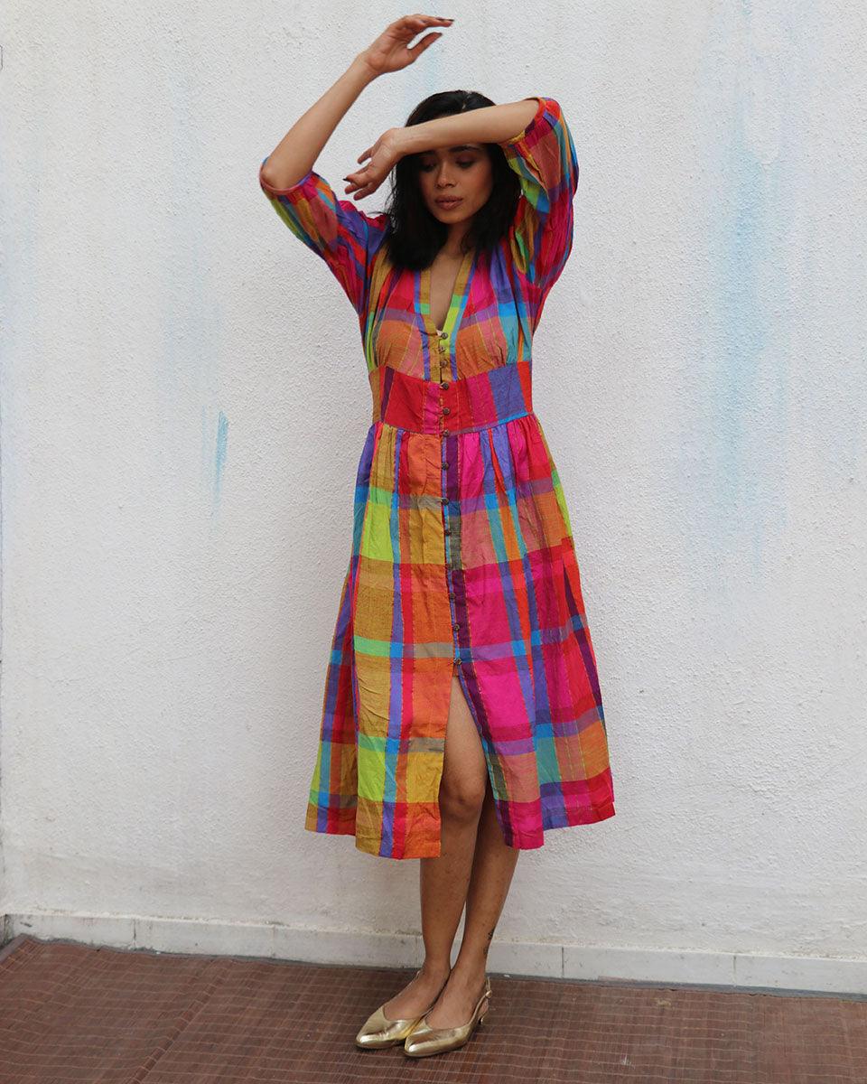 Zehra Handwoven Cotton Dress - Image 4