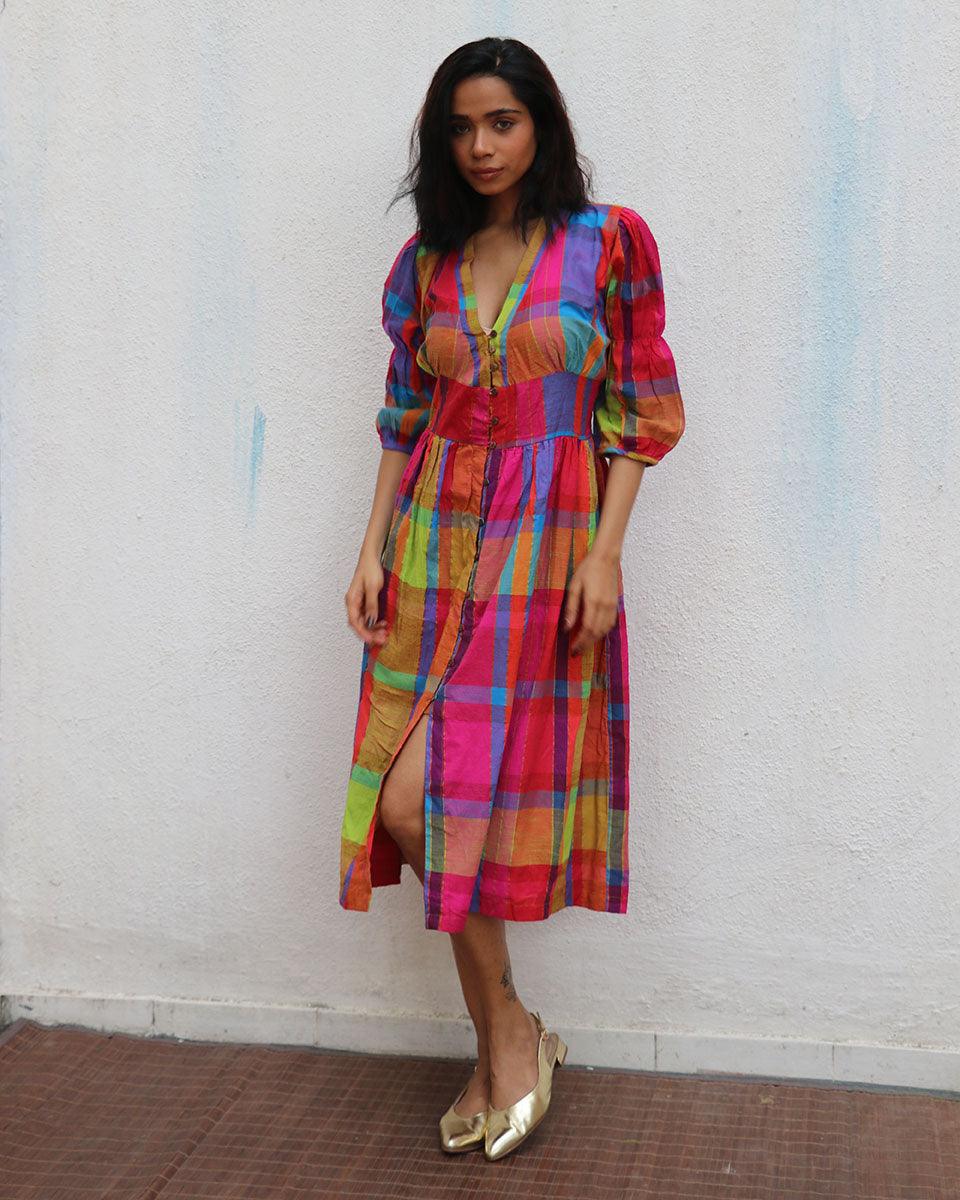 Zehra Handwoven Cotton Dress - Image 5