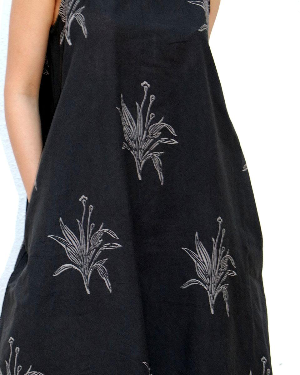 Zita Blockprinted Cotton Dress - NOMAD - Image 7