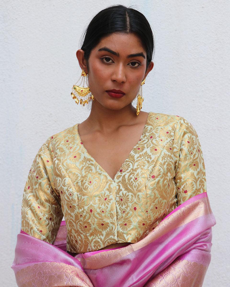 Zubeyda Khimkab Brocade Blouse - Nargiz - Image 6